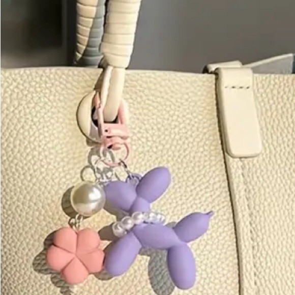 Flower Balloon Dog Acrylic Keychain - Picture 6 of 6